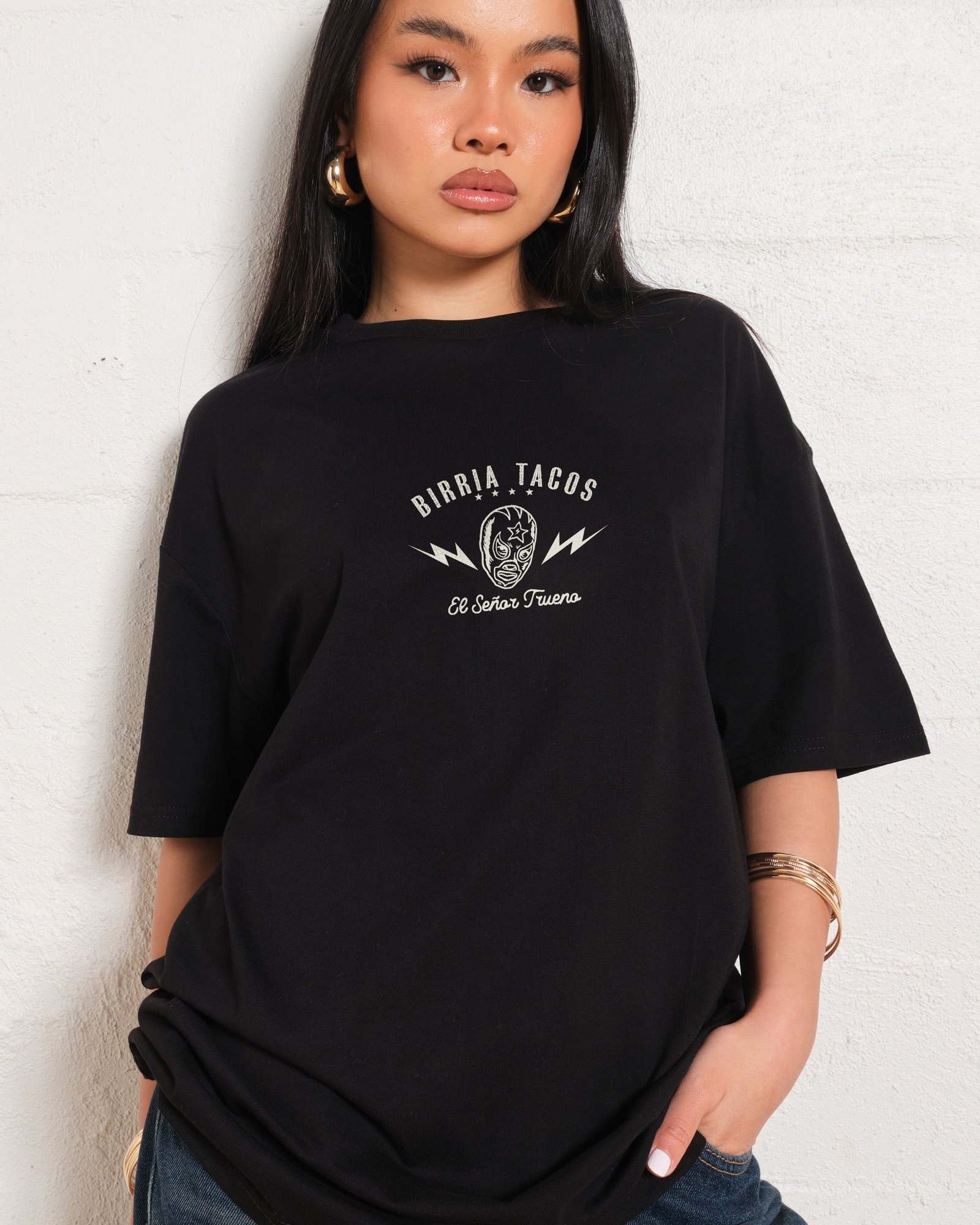 Alternative view of Birria Tacos El Senor Trueno T-Shirt