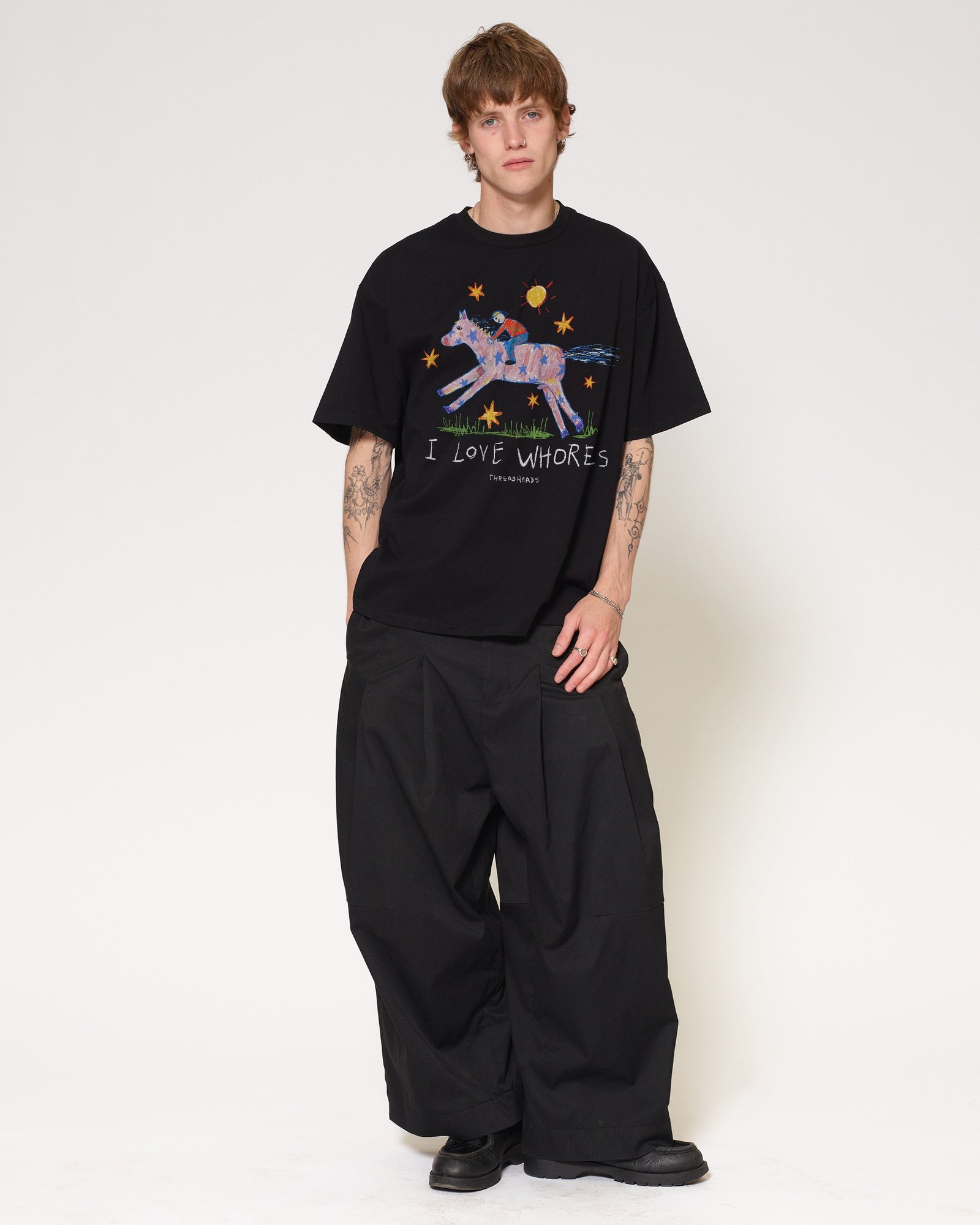 Alternative view of I Love Whores Oversized Tee