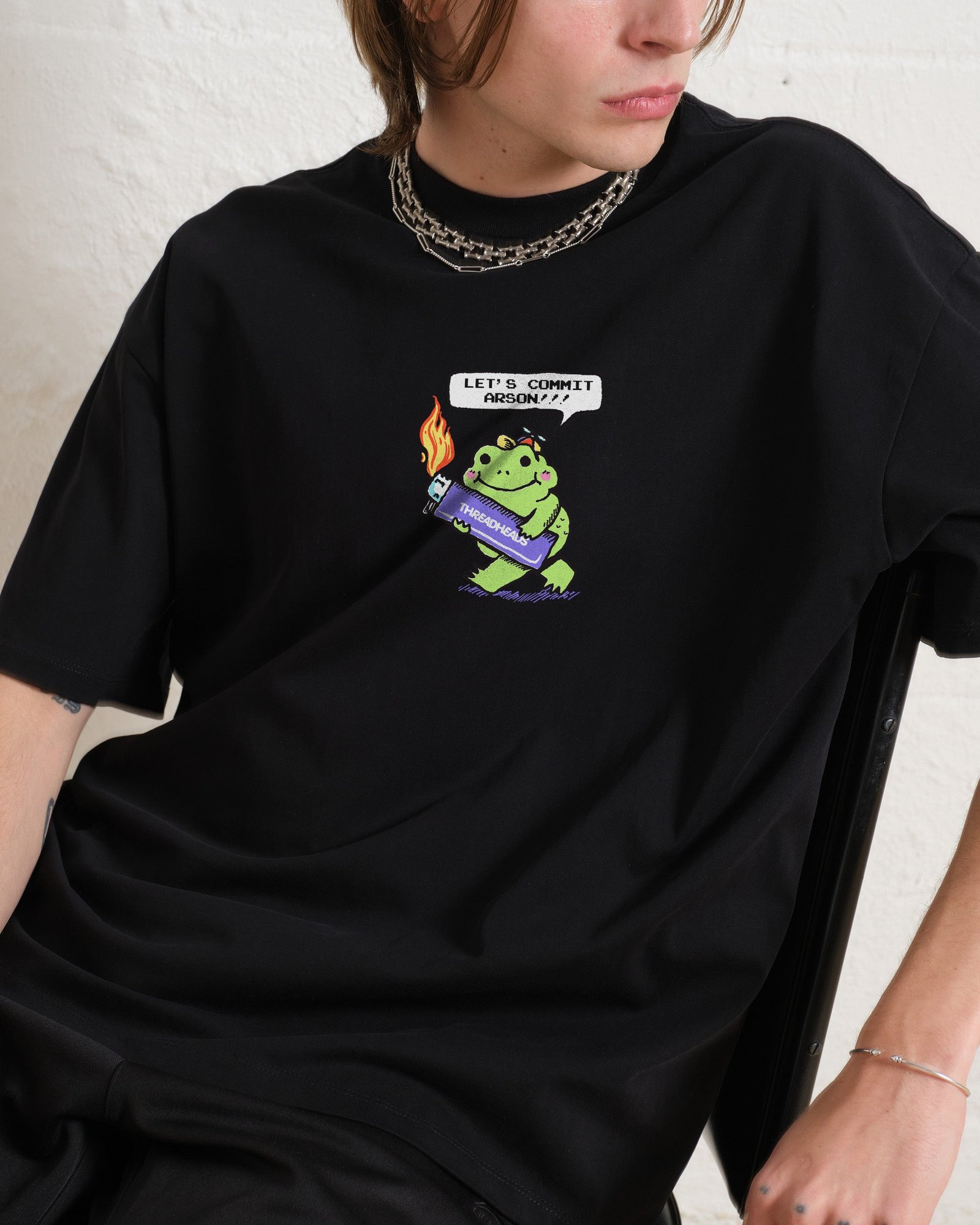 Let's Commit Arson Oversized Tee - Image 4