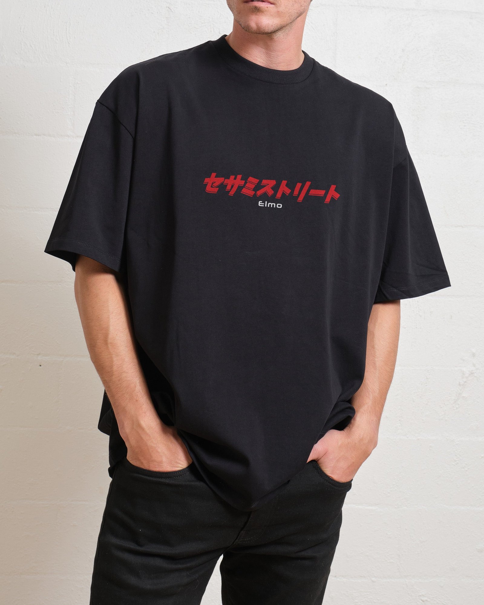 Alternative view of Tokyo Elmo Front and Back Oversized Tee