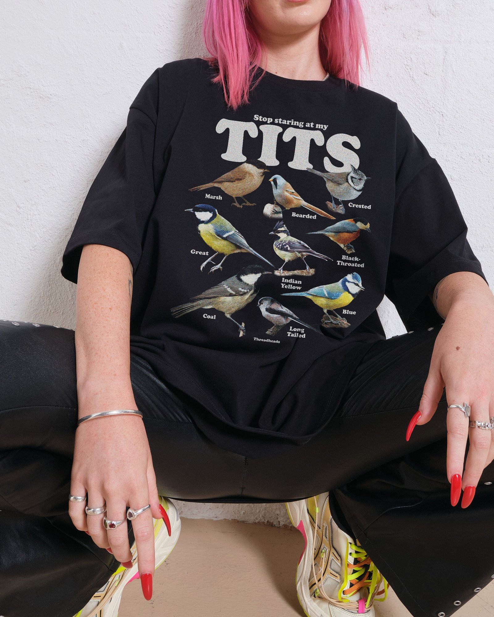 Alternative view of Stop Staring At My Tits Oversized Tee