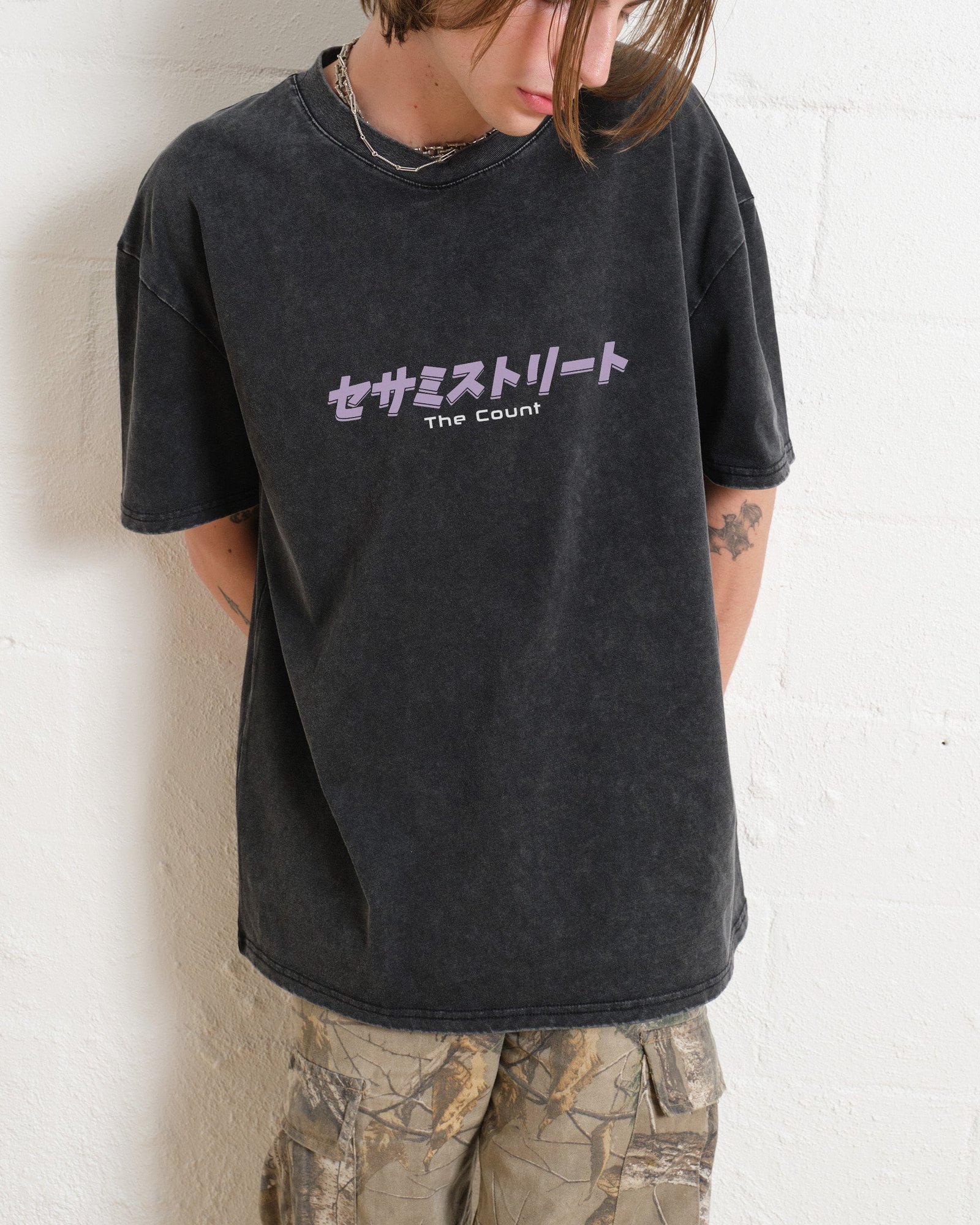 Alternative view of Japan Count Front and Back Oversized Tee