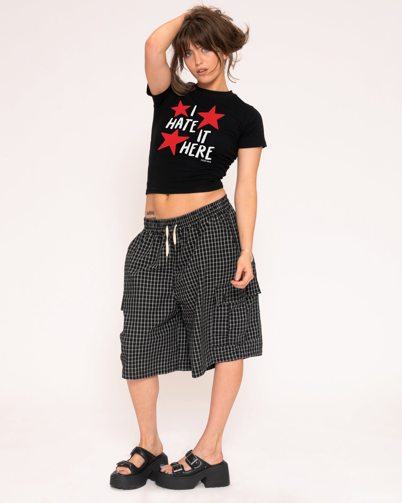 Alternative view of I Hate It Here Longline Baby Tee