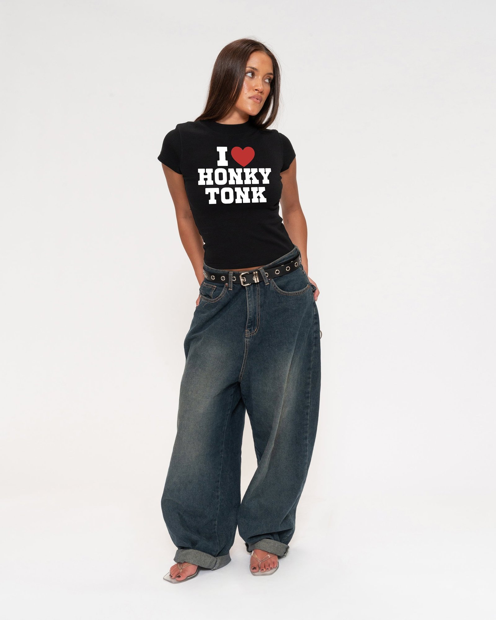Alternative view of I Love Honky Tonk Longline Baby Tee
