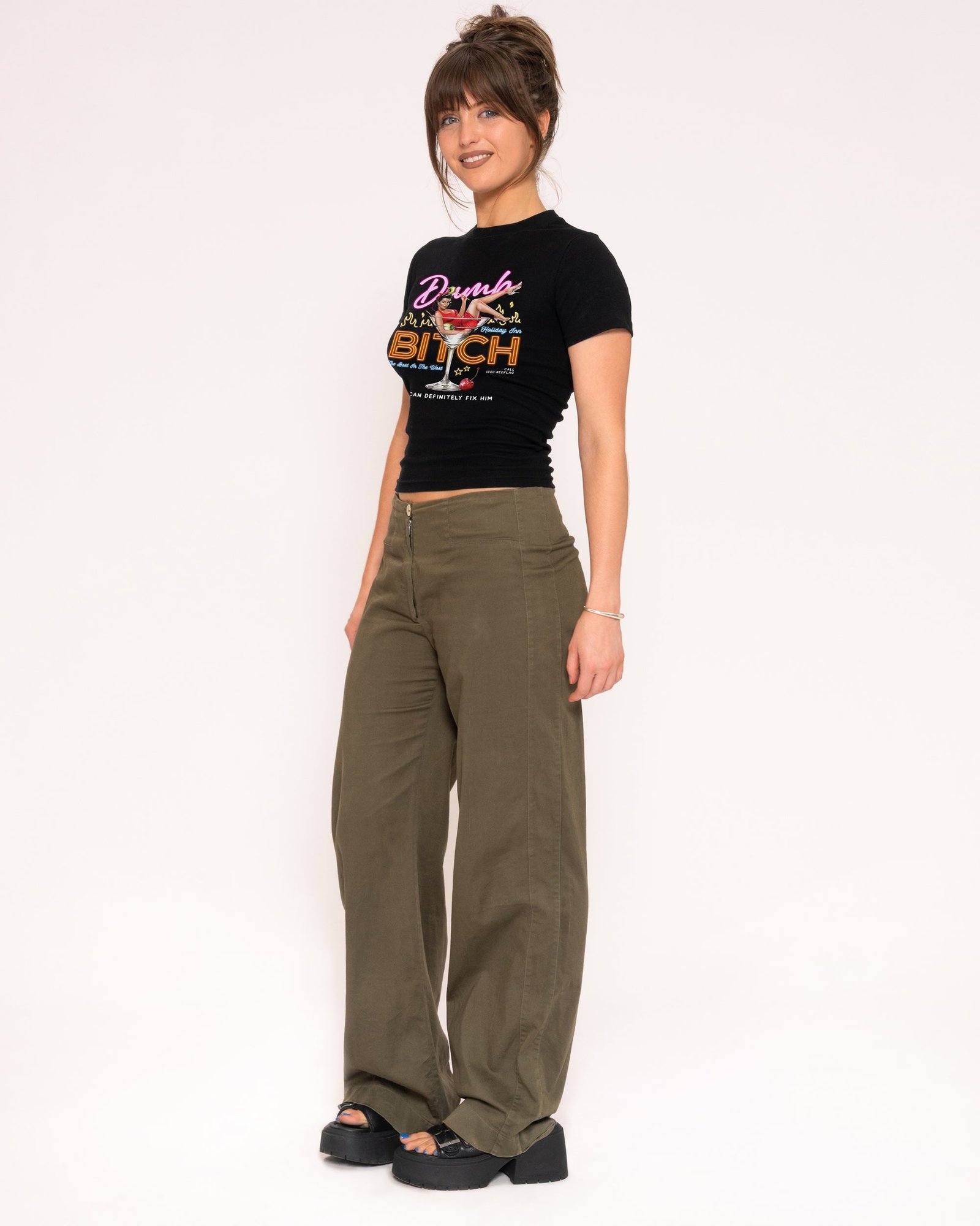 Alternative view of Dumb Bitch Hotel Longline Baby Tee