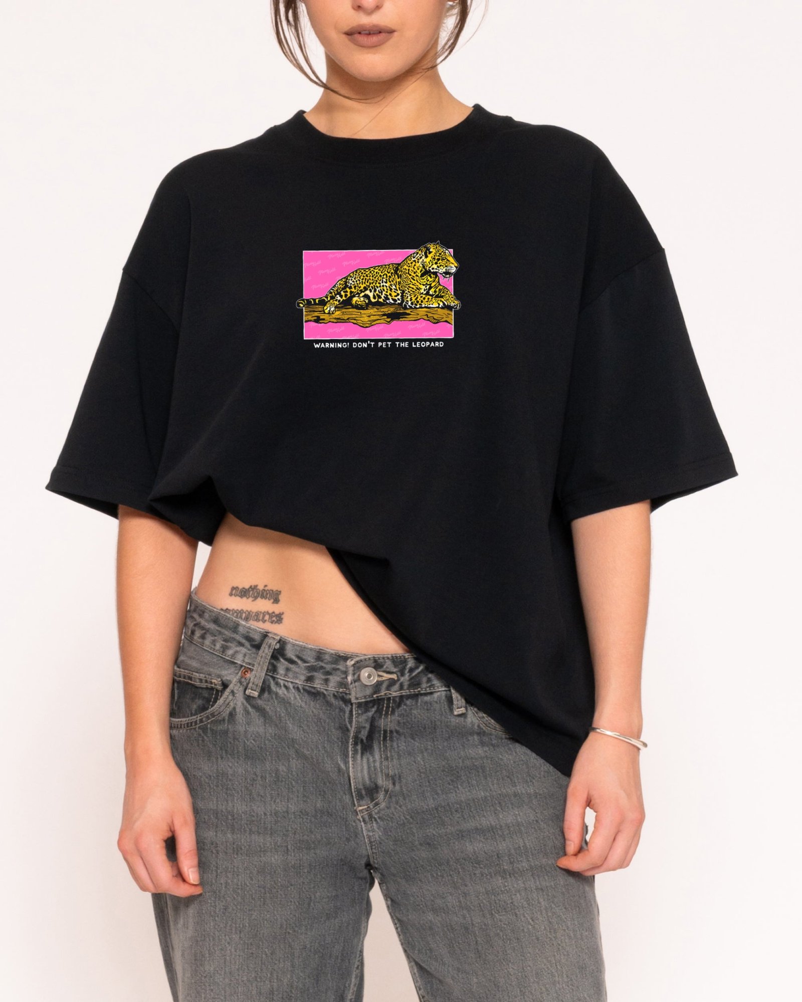 Warning! Don't Pet The Leopard Boxy Tee - Image 3