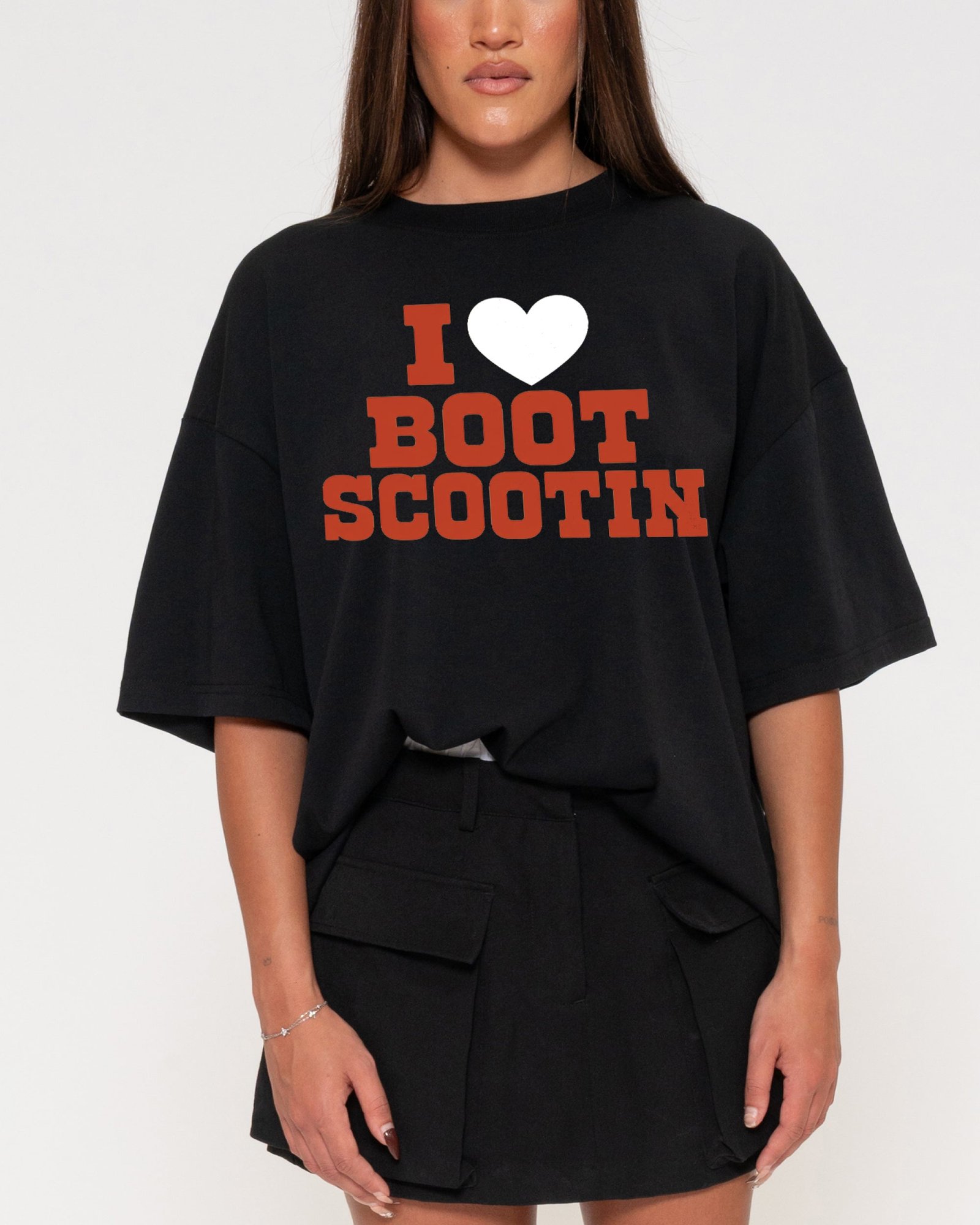 I Love Boot Scootin Boxy Tee - Image 5