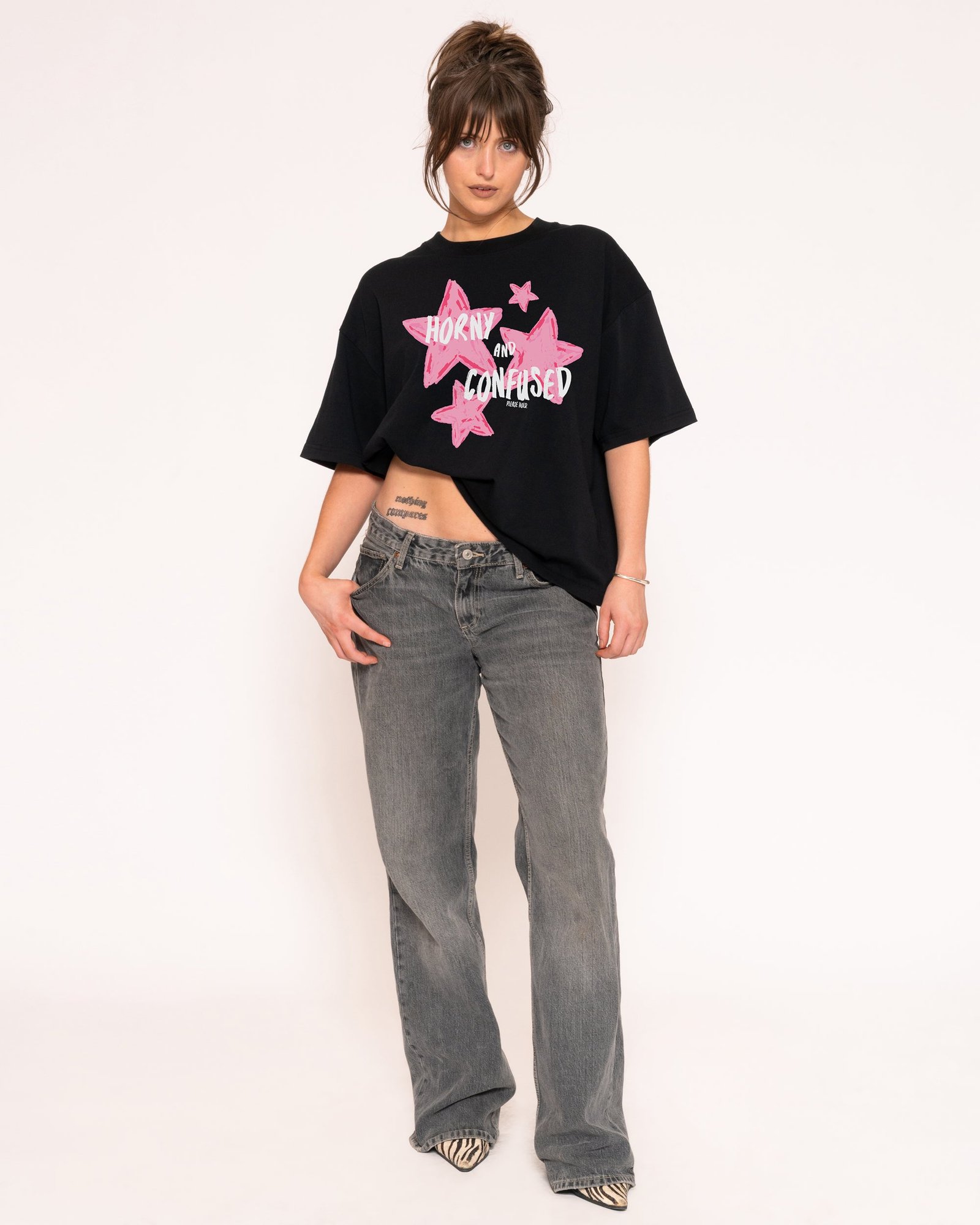 Alternative view of Horny & Confused Boxy Tee