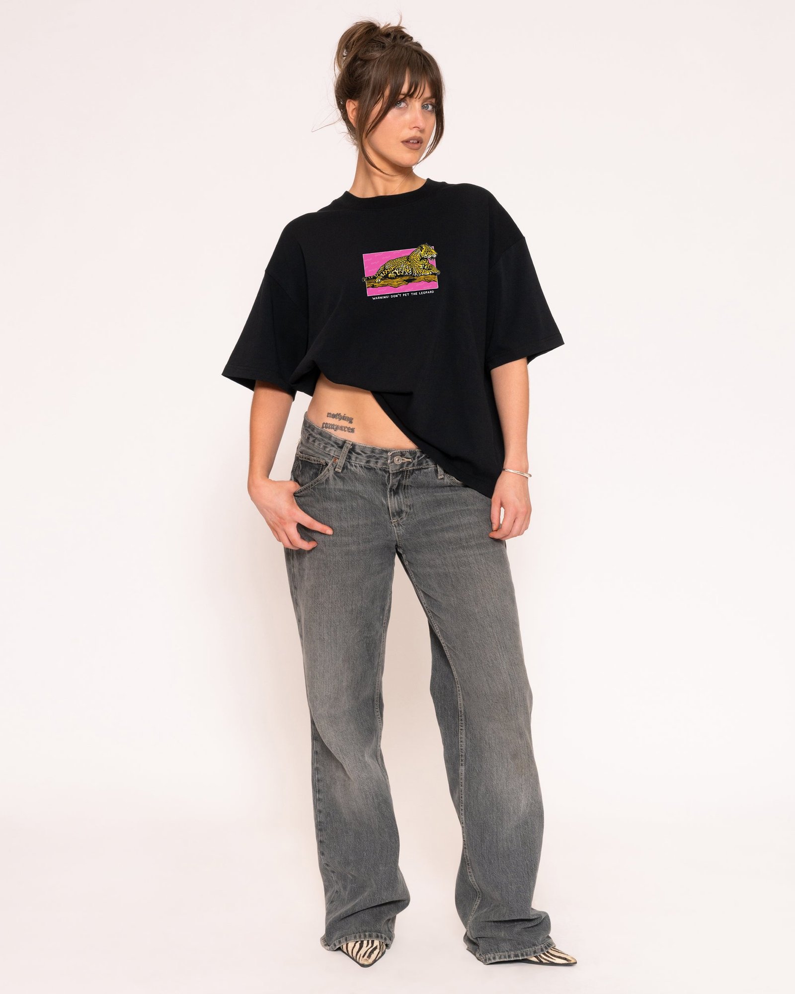 Warning! Don't Pet The Leopard Boxy Tee - Image 4