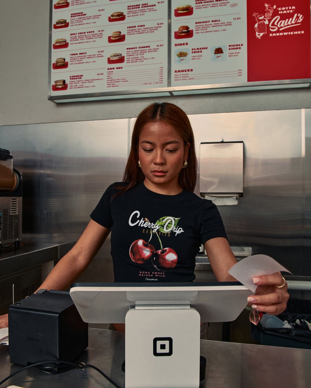 Cherry Drip Baby Tee - Image 4