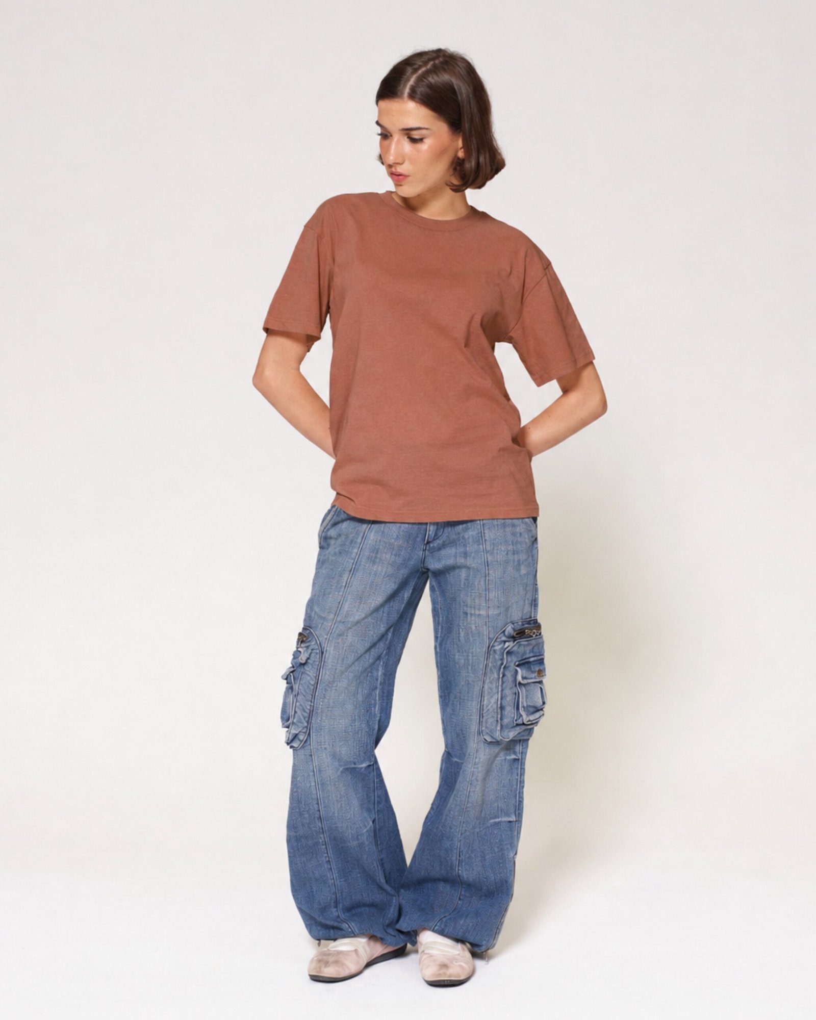 Alternative view of Classic Tee 5-Pack: Black, Brown, Charcoal, Navy, White