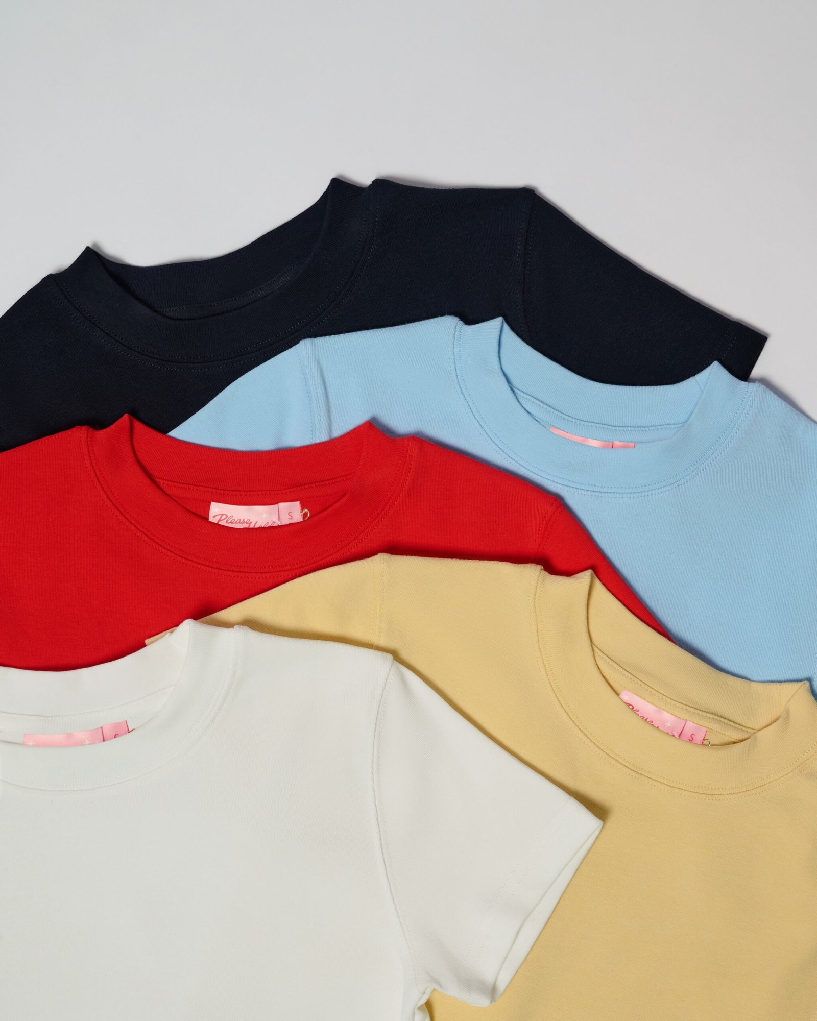 Baby Tee 5-Pack: Black, Pale Blue, Red, Yellow, Natural - Image 8