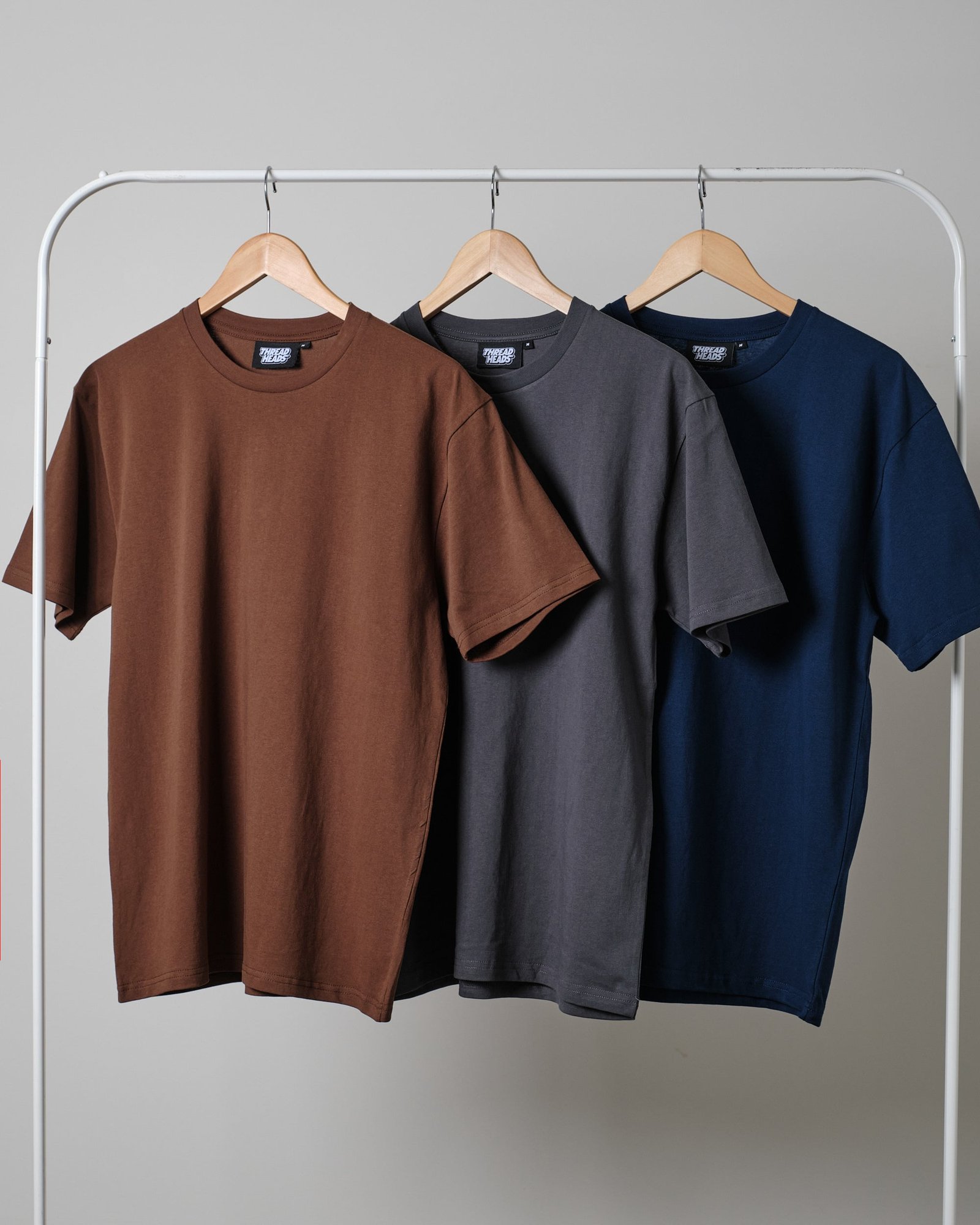 Classic Tee 3-Pack: Charcoal, Navy, Brown - Image 7
