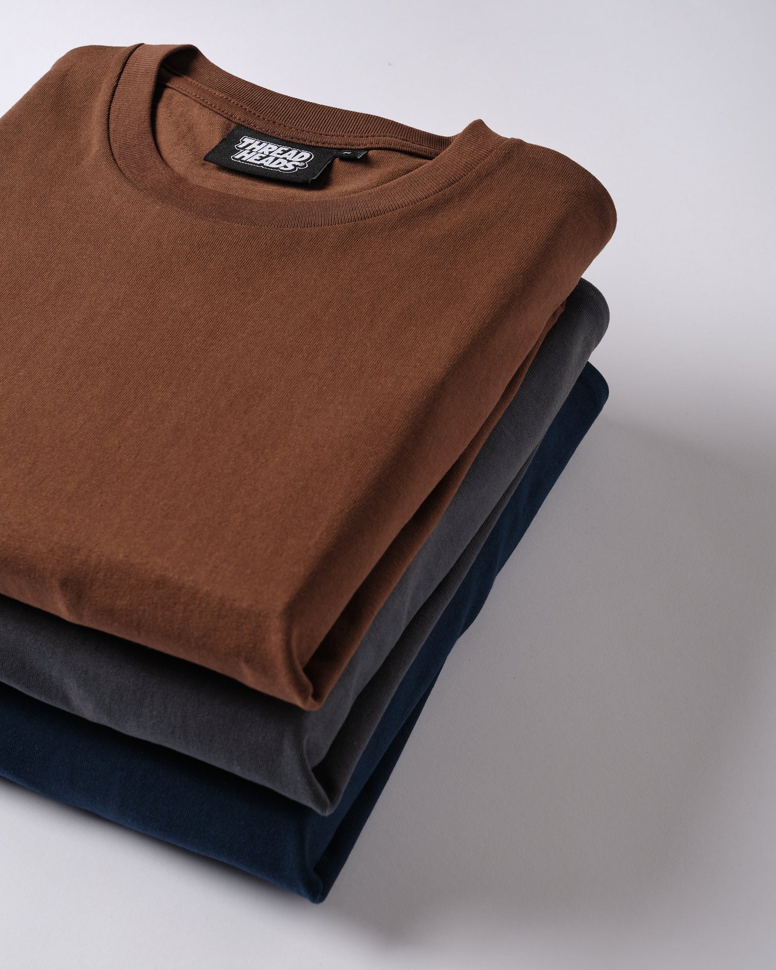 Classic Tee 3-Pack: Charcoal, Navy, Brown - Image 5