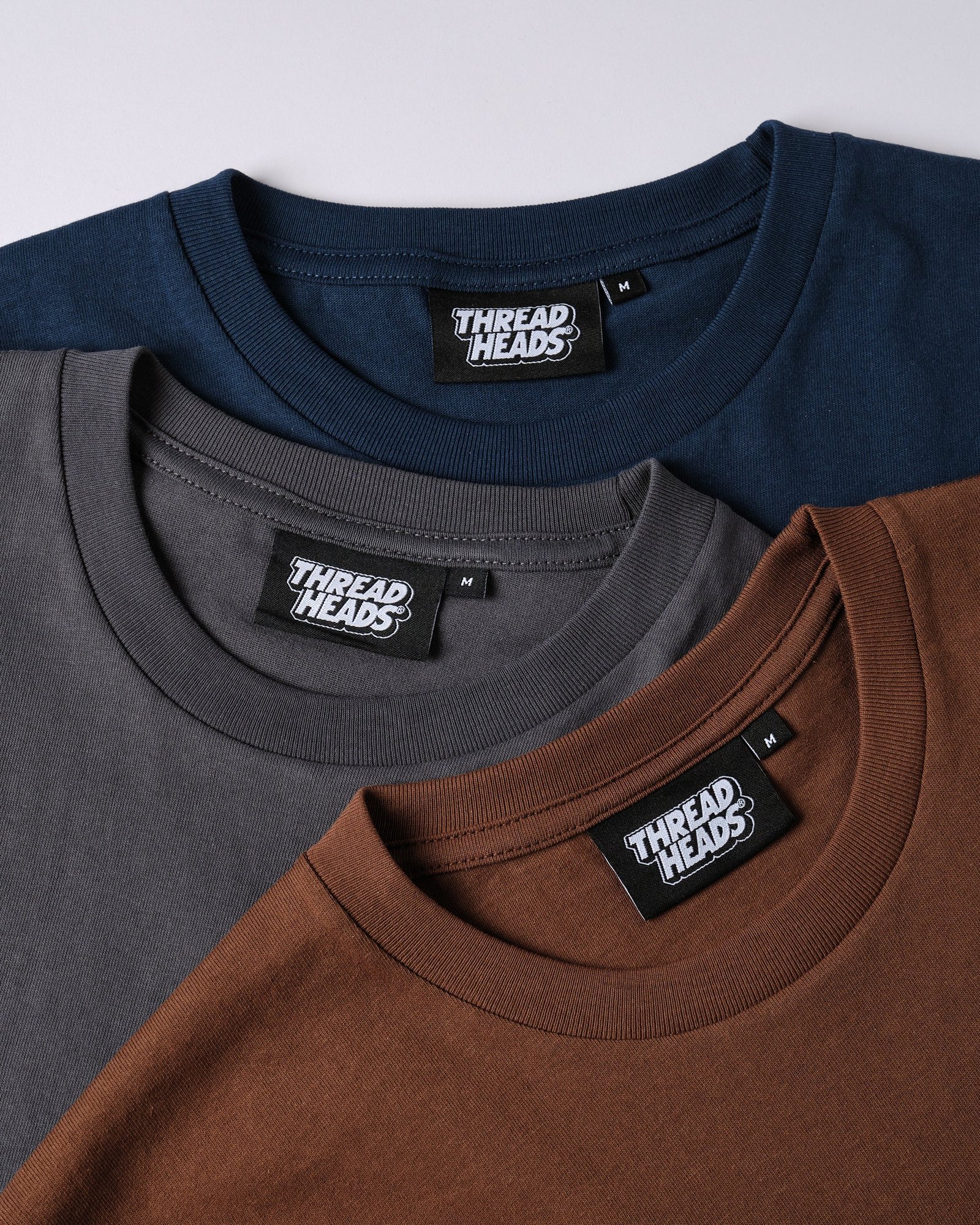 Classic Tee 3-Pack: Charcoal, Navy, Brown - Image 6