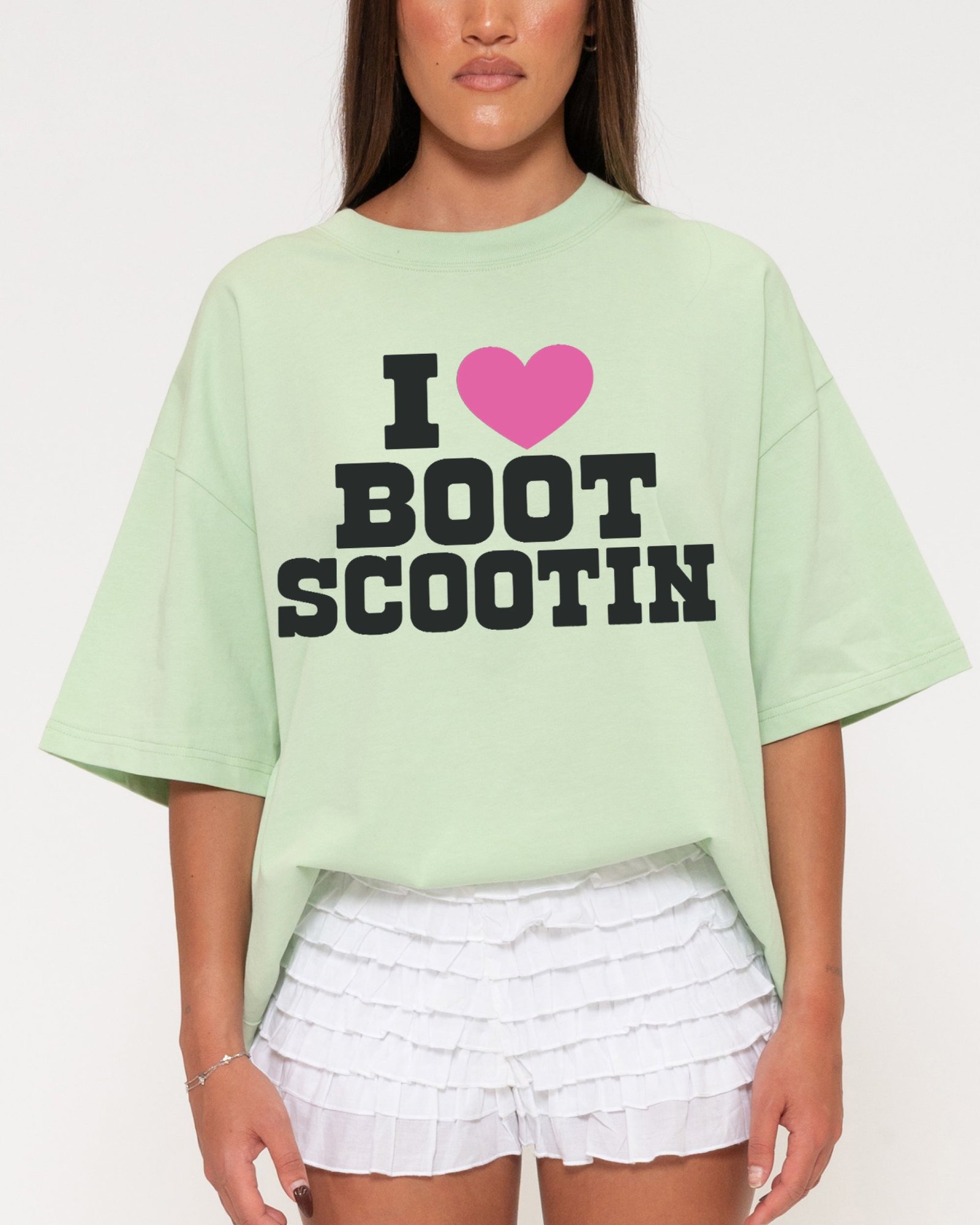 I Love Boot Scootin Boxy Tee - Image 7