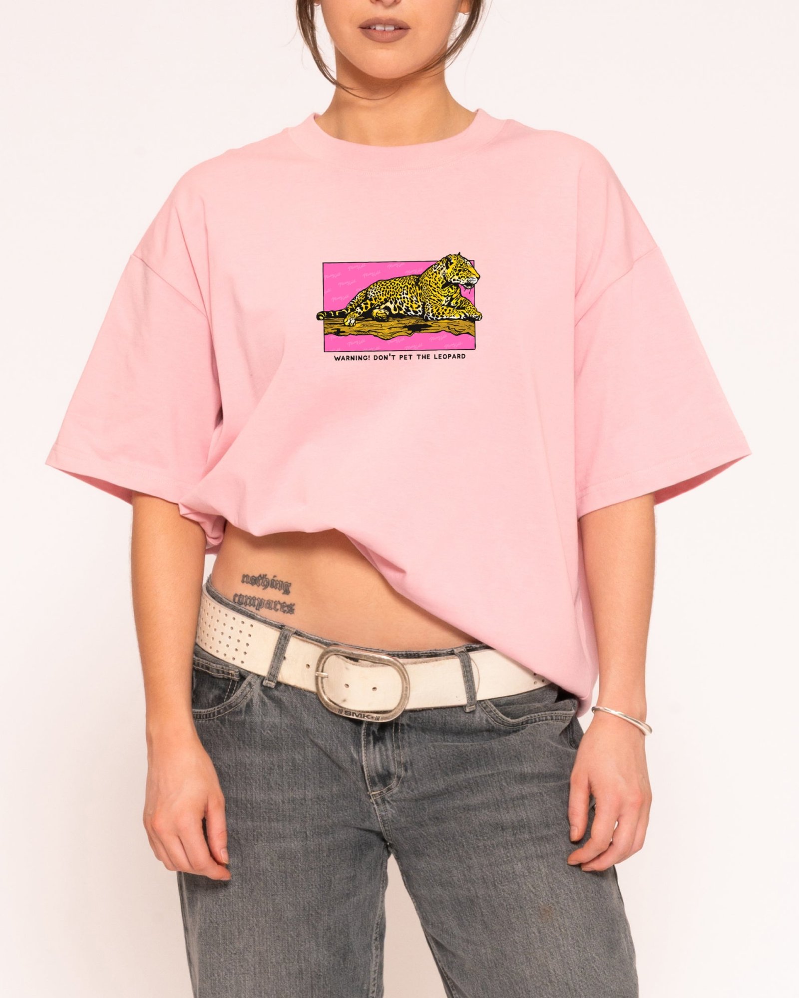 Warning! Don't Pet The Leopard Boxy Tee - Image 5