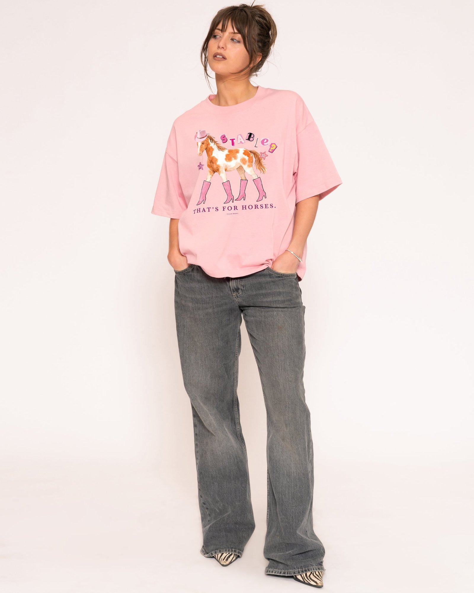 Alternative view of Stable? That's For Horses Boxy Tee