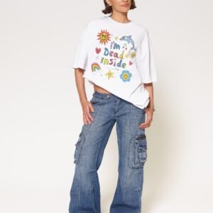 Alternative view of I’m Dead Inside Oversized Tee