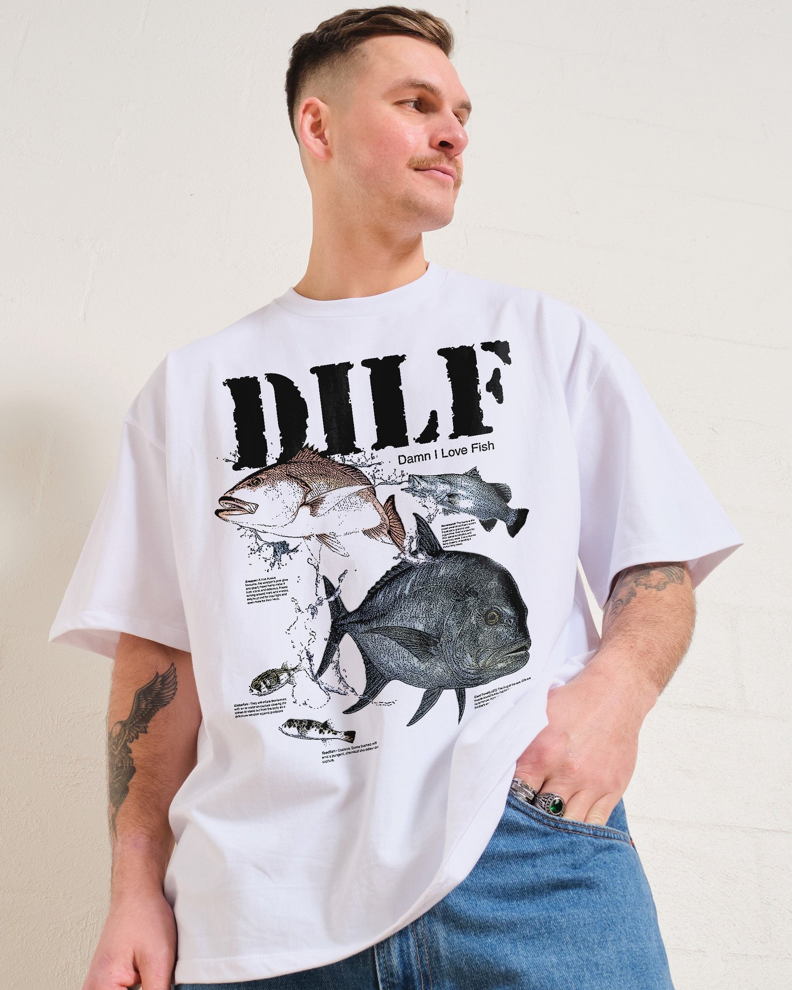 Damn I Love Fish Oversized Tee