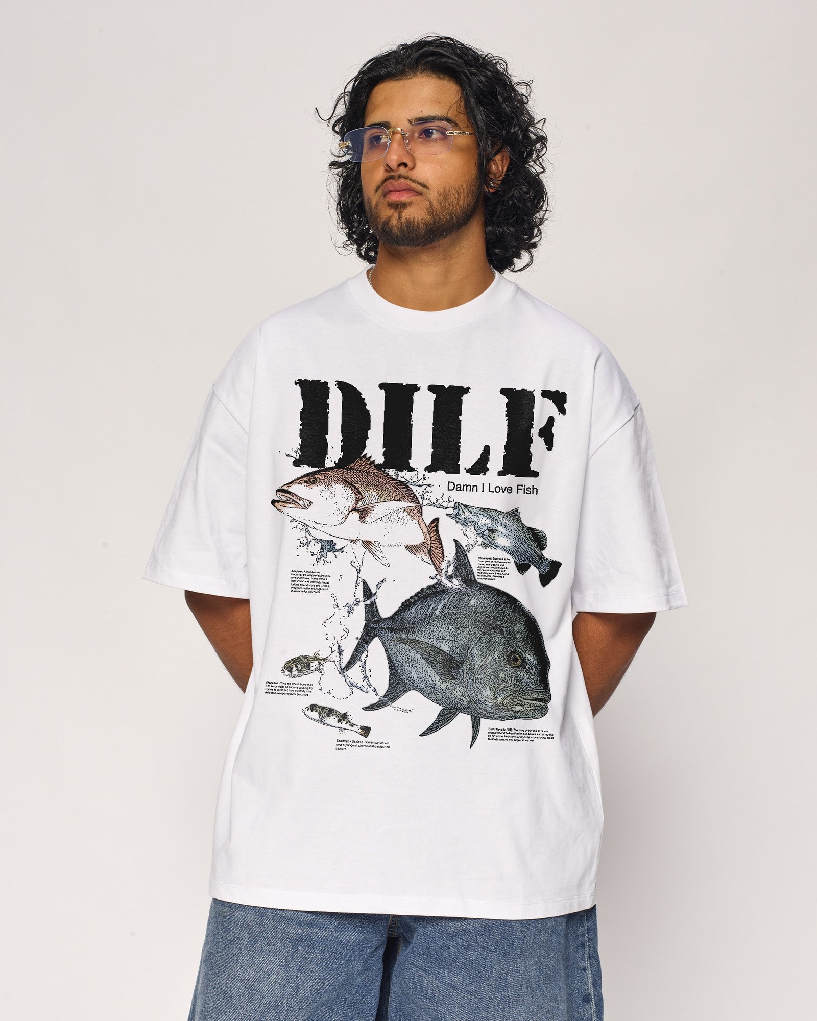 Alternative view of Damn I Love Fish Oversized Tee