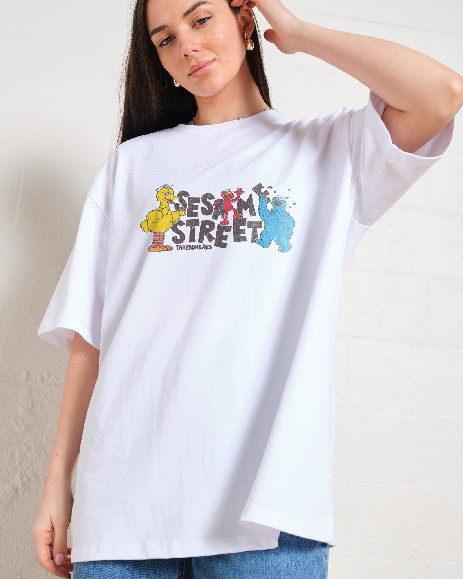 Alternative view of Sesame Street Hoops Oversized Tee