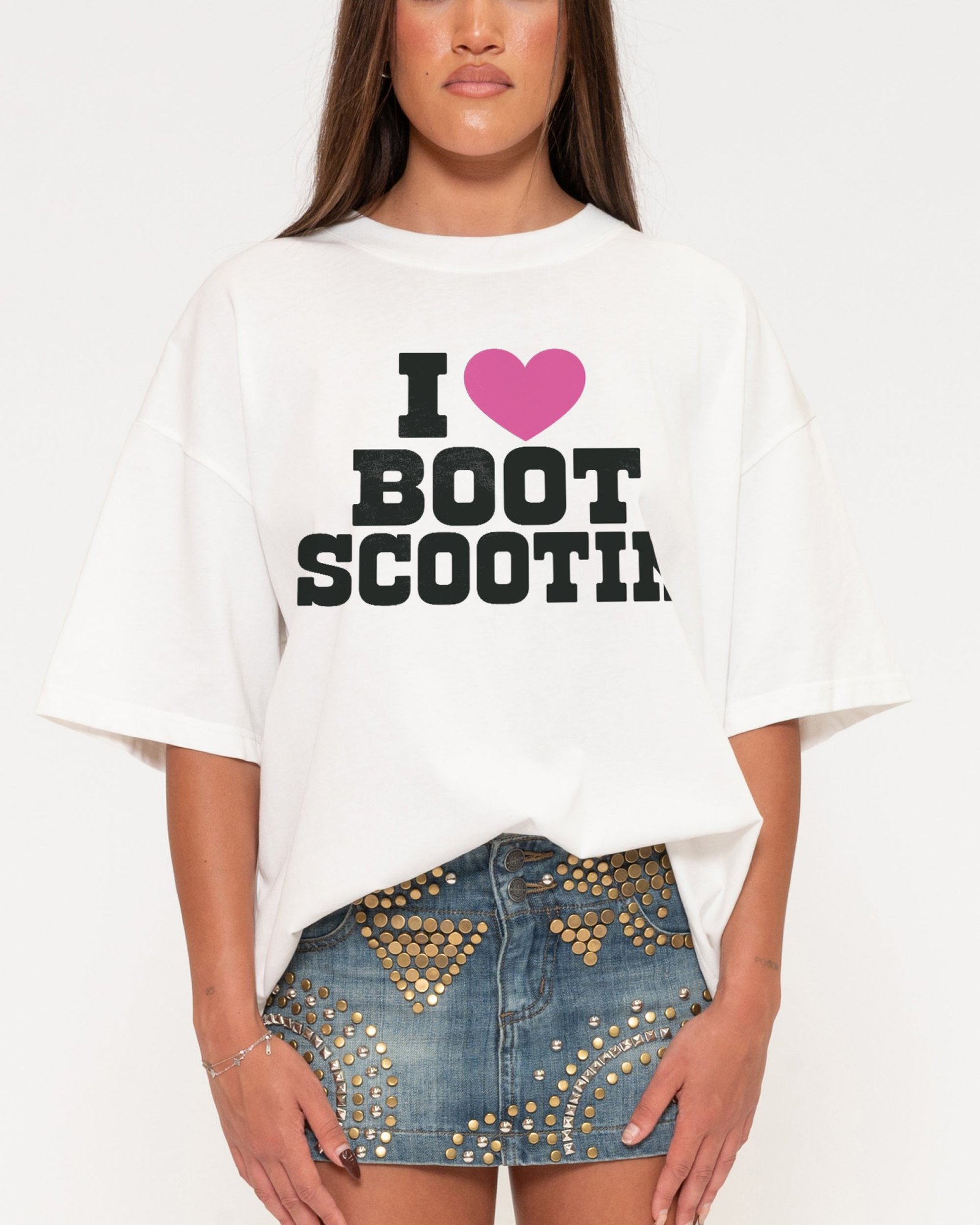 I Love Boot Scootin Boxy Tee