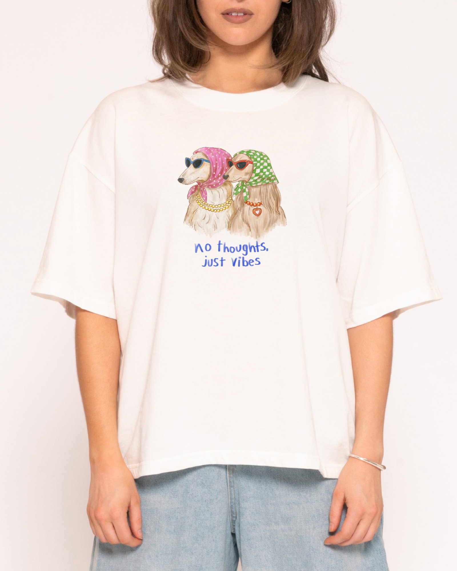 No Thoughts, Just Vibes Boxy Tee