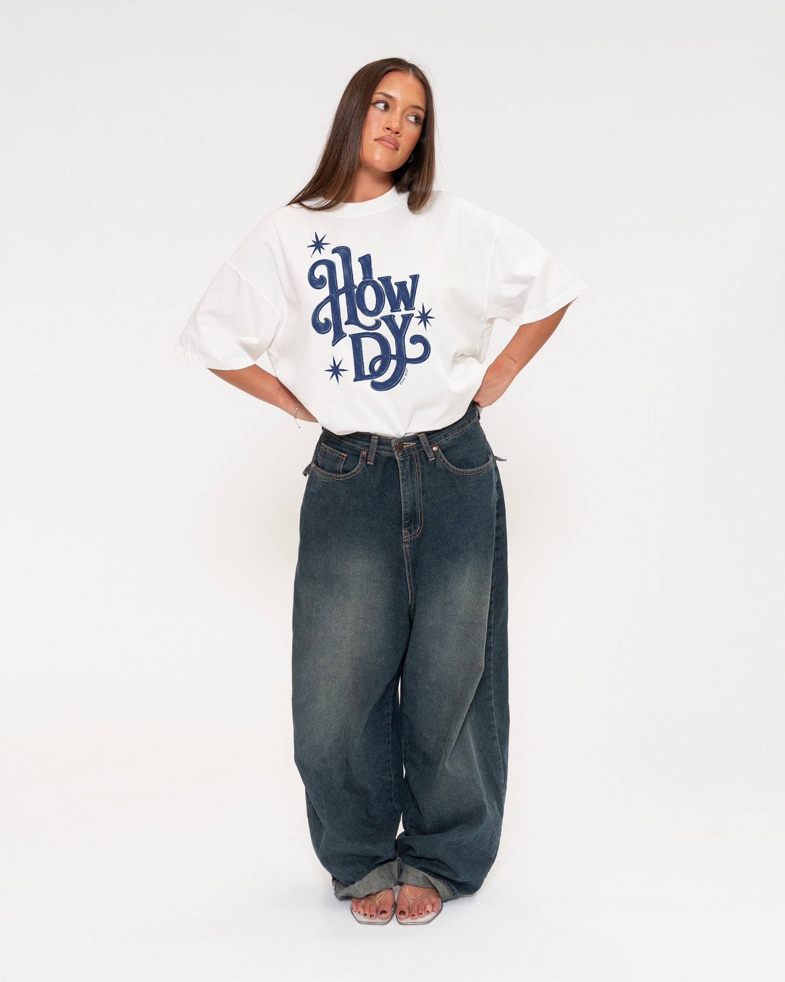 Alternative view of Howdy Boxy Tee