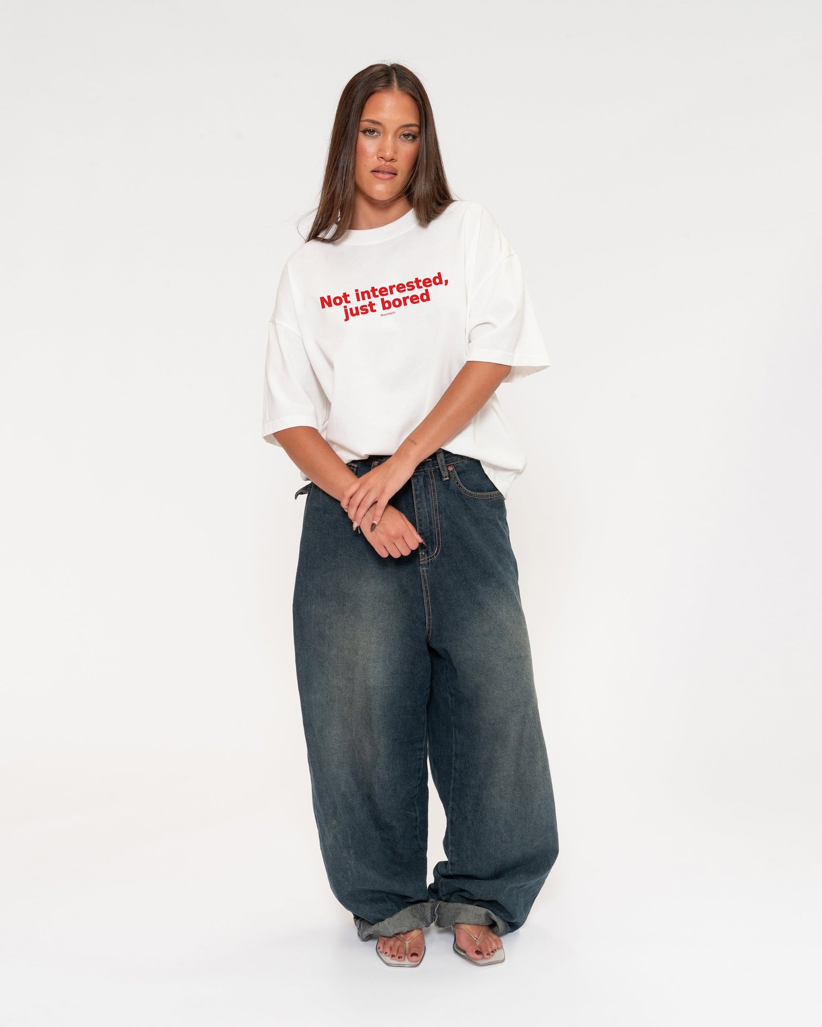 Alternative view of Not Interested, Just Bored Boxy Tee