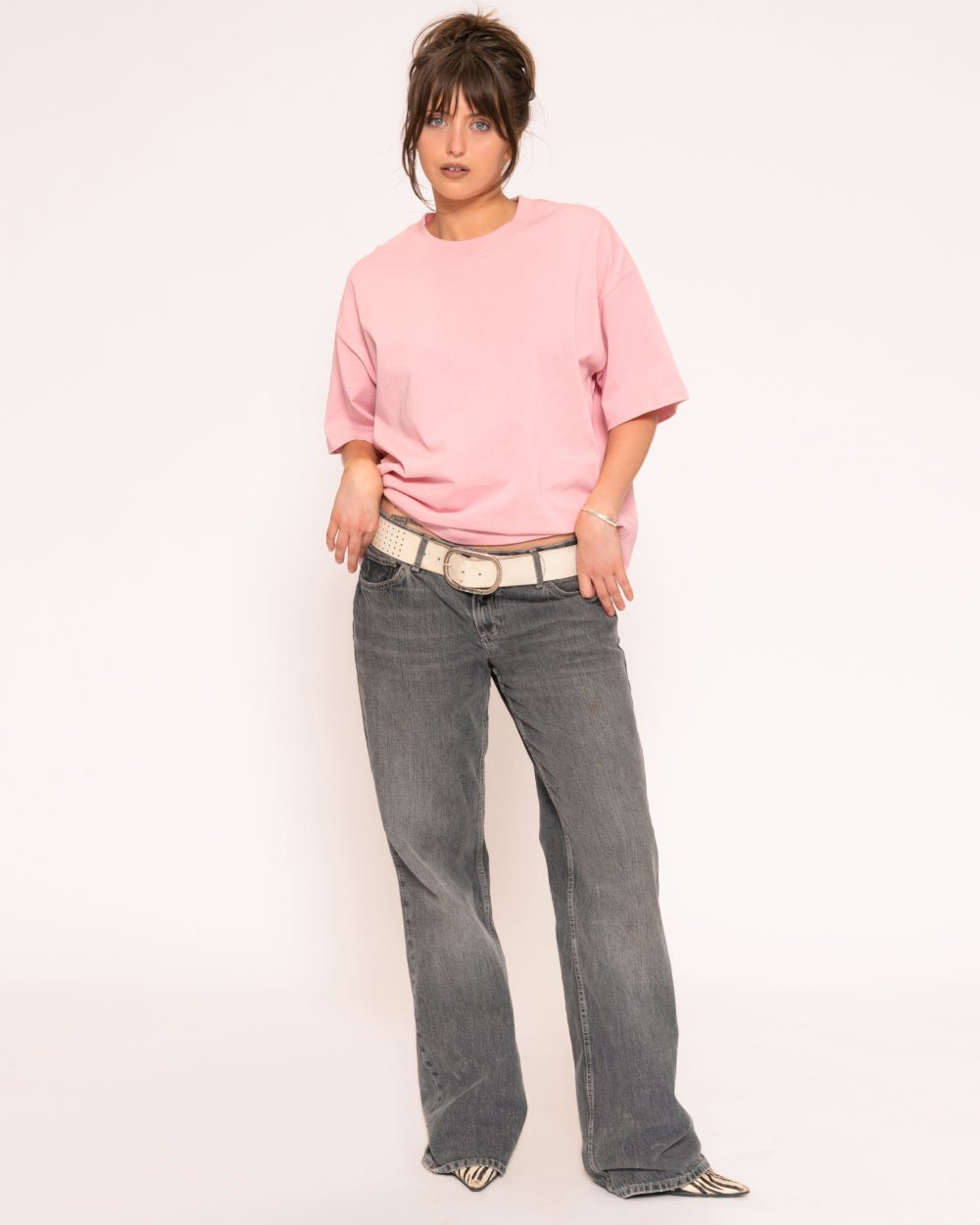 Alternative view of Boxy Tee 5-Pack: Black, White, Pistachio, Pink