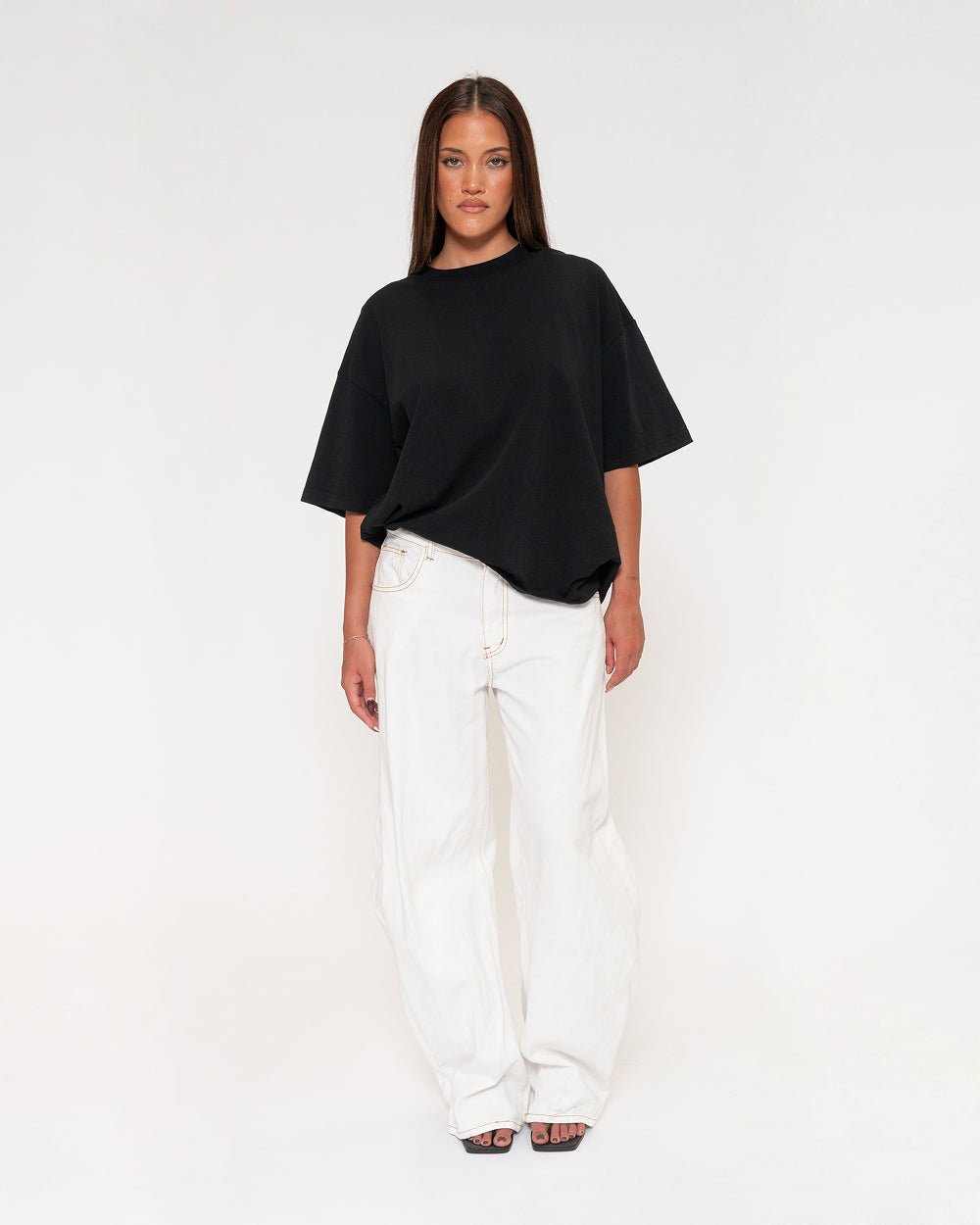 Alternative view of Boxy Tee 5-Pack: Black, White