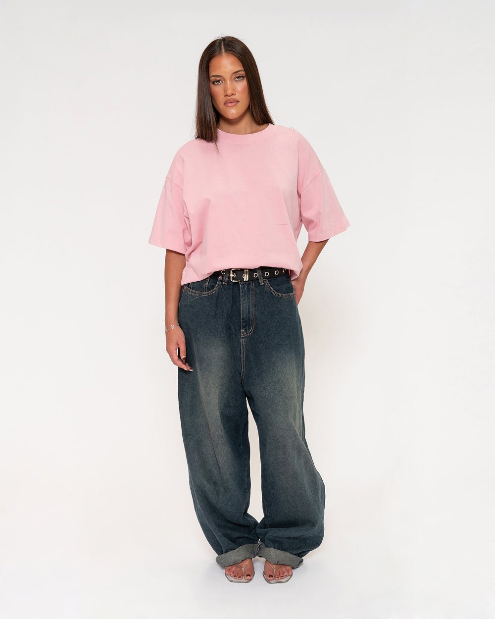 Alternative view of Boxy Tee 3-Pack: White, Pink, Pistachio